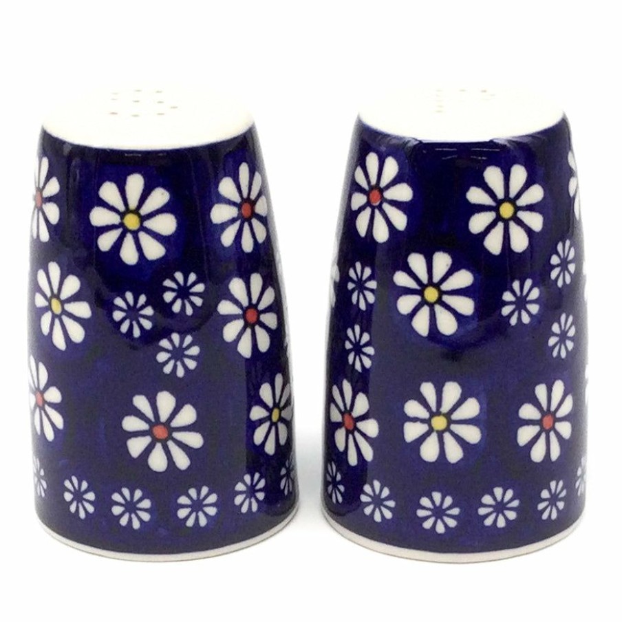 Table Accessories * | Janelle Imports Salt & Pepper Set In Flowers On Blue