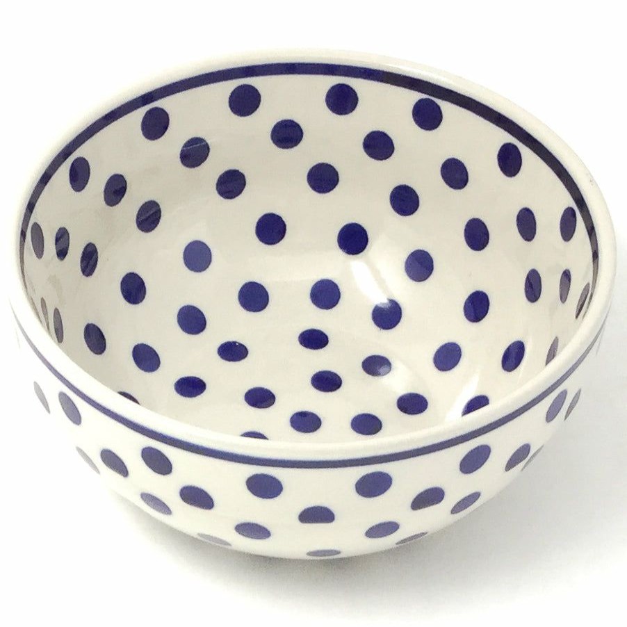 Bowls * | Janelle Imports Soup Bowl 24 Oz In Blue Polka-Dot