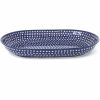 Platters, Servers, And Trays * | Janelle Imports Sm Oval Platter In Blue Elegance