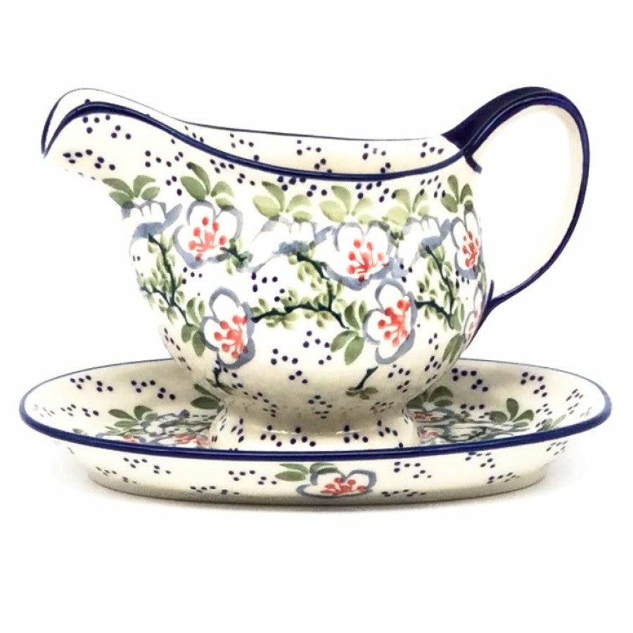 Table Accessories * | Janelle Imports Gravy Boat W/Tray 1 Qt In Japanese Garden