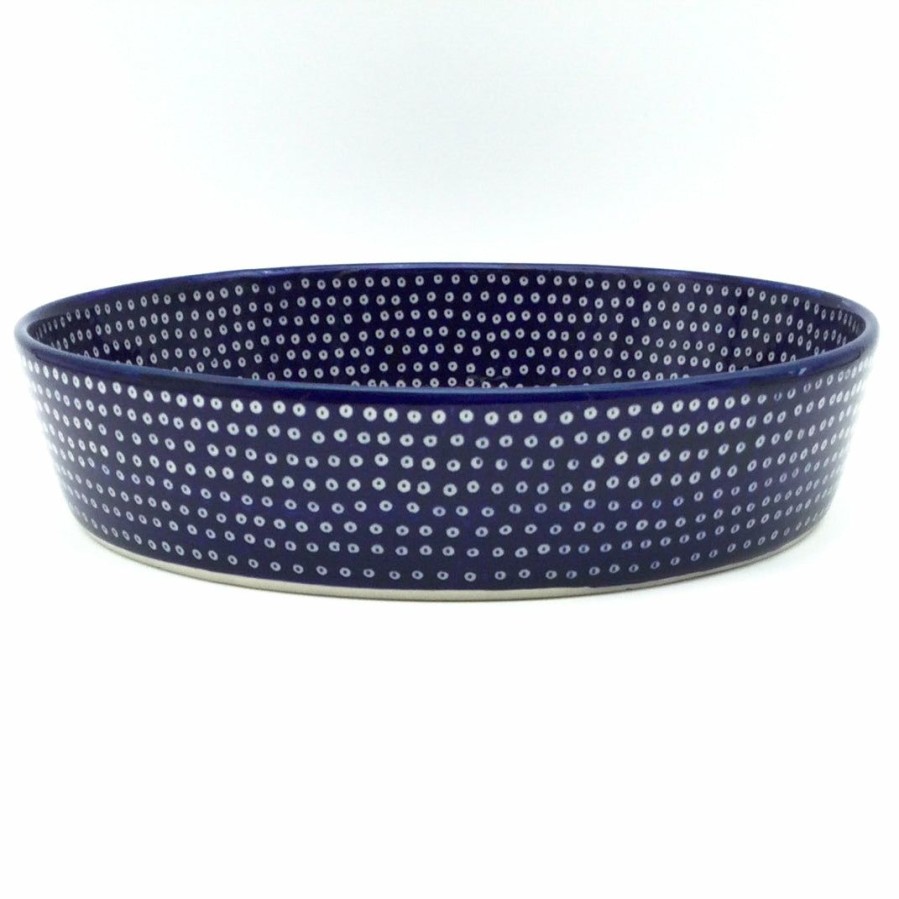 Bakeware * | Janelle Imports Family Style Round Baker In Blue Elegance