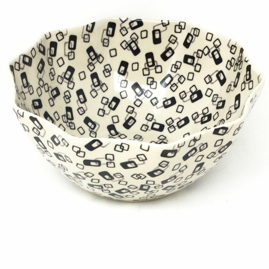 Bowls * | Janelle Imports Sm New Kitchen Bowl In Modern Gray & Black