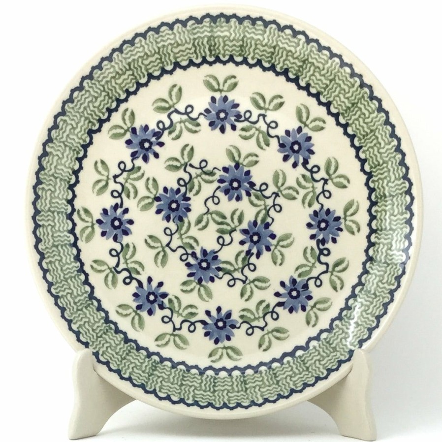 Plates * | Janelle Imports Dinner Plate 10 In Blue & Green Flowers