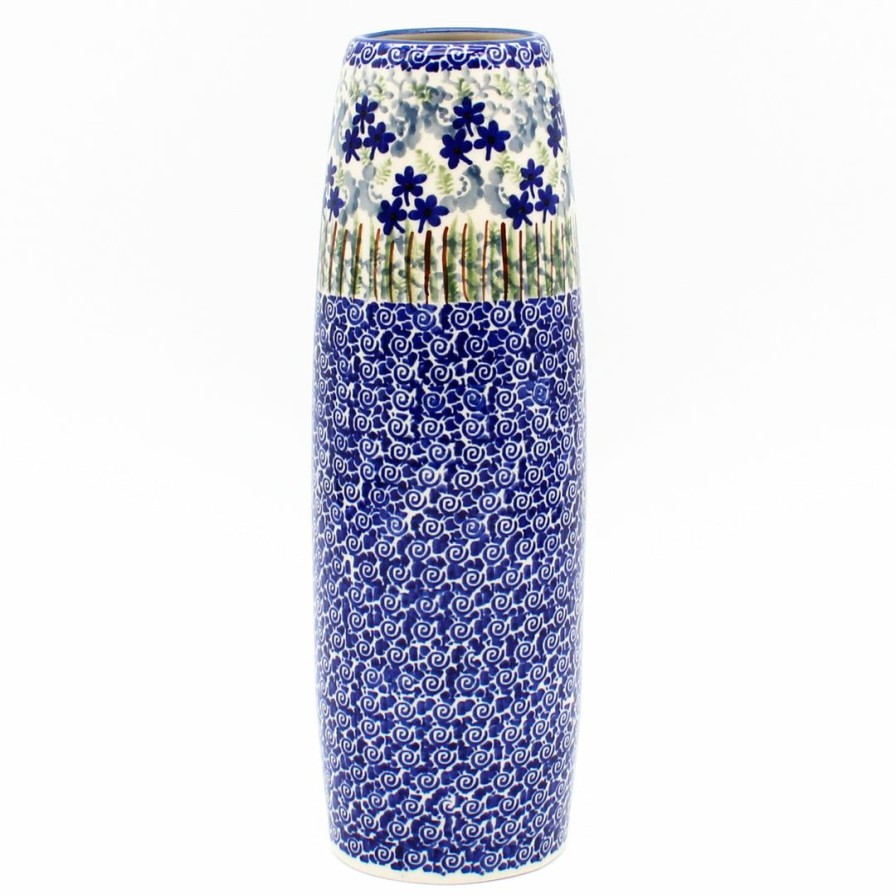 Home Decor * | Janelle Imports Simple Vase In Alpine Blue