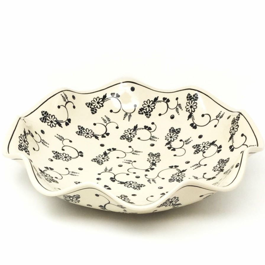 Bowls * | Janelle Imports Fluted Pasta Bowl In Midnight Garden