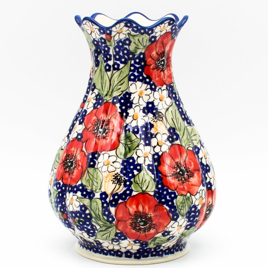 Home Decor * | Janelle Imports Scalloped Vase In Endless Garden