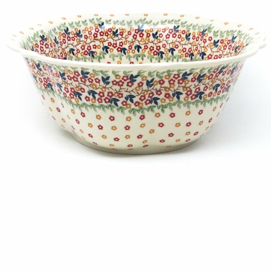 Bowls * | Janelle Imports Lg Retro Bowl In Tiny Flowers