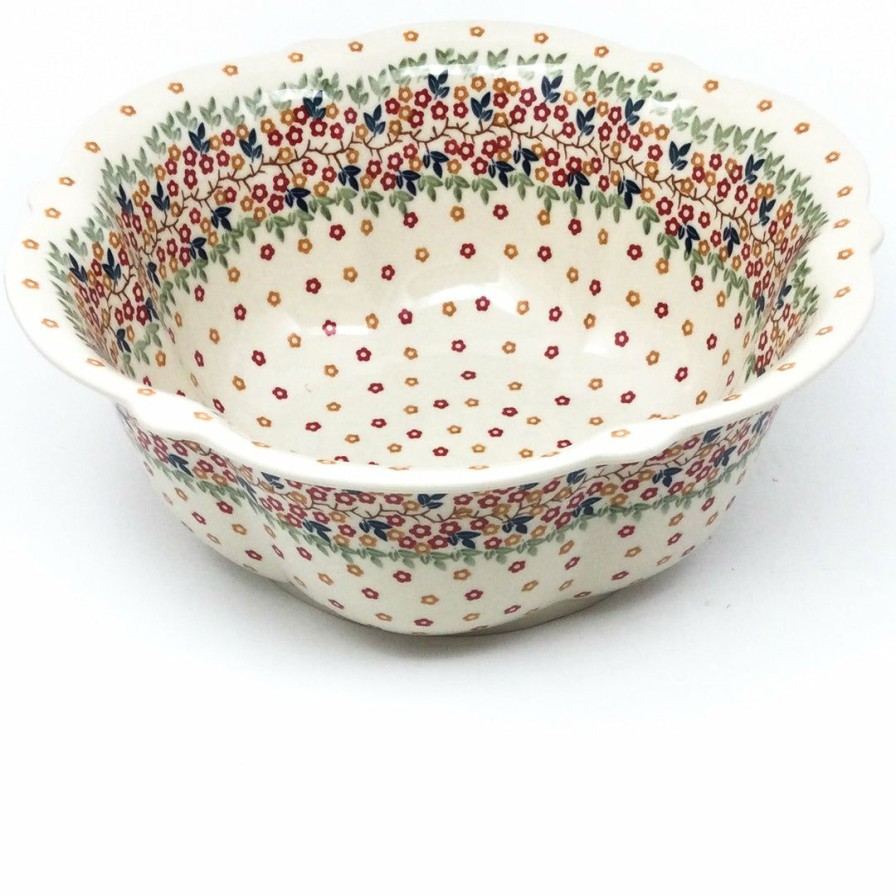 Bowls * | Janelle Imports Lg Retro Bowl In Tiny Flowers