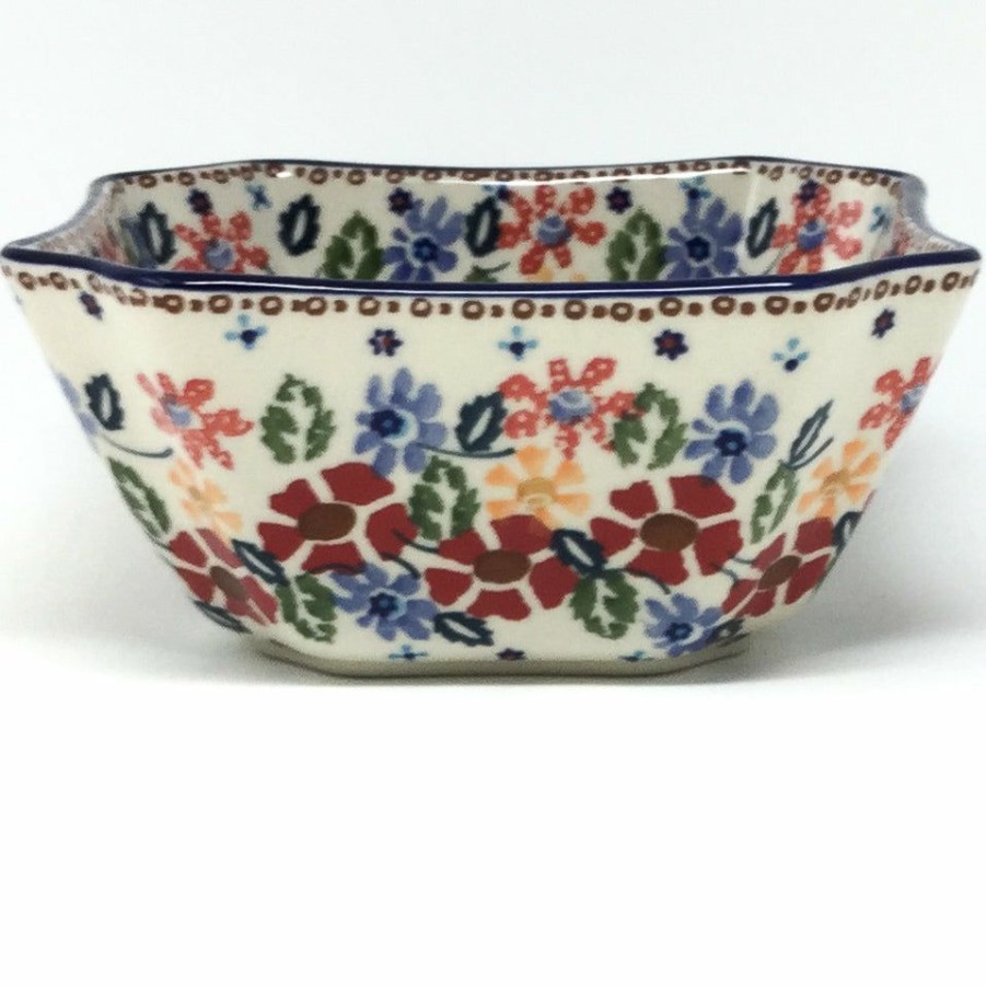 Bowls * | Janelle Imports Square Soup Bowl 16 Oz In Wild Flowers