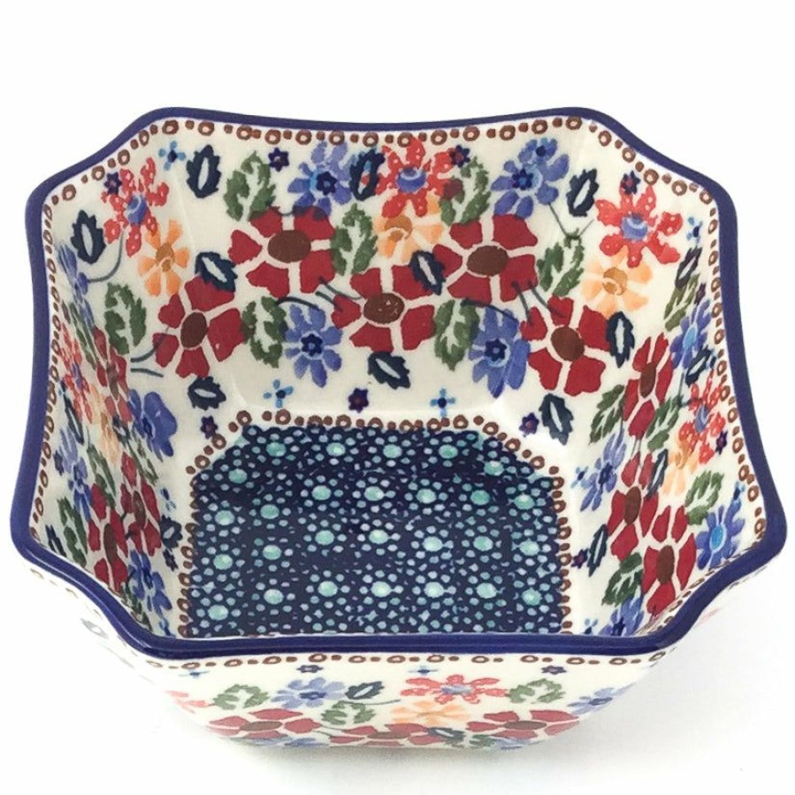 Bowls * | Janelle Imports Square Soup Bowl 16 Oz In Wild Flowers