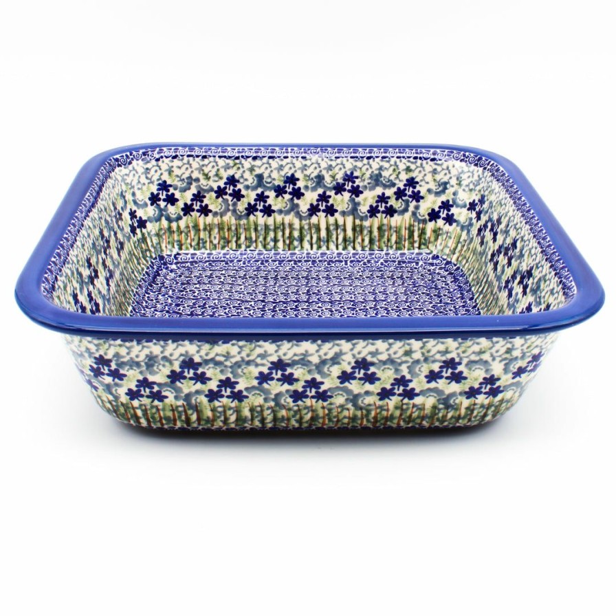 Bakeware * | Janelle Imports Deep Square Baker In Alpine Blue