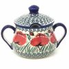 Table Accessories * | Janelle Imports Family Style Sugar Bowl 14 Oz In Polish Poppy