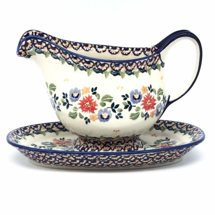 Table Accessories * | Janelle Imports Gravy Boat W/Tray 1 Qt In Late Spring