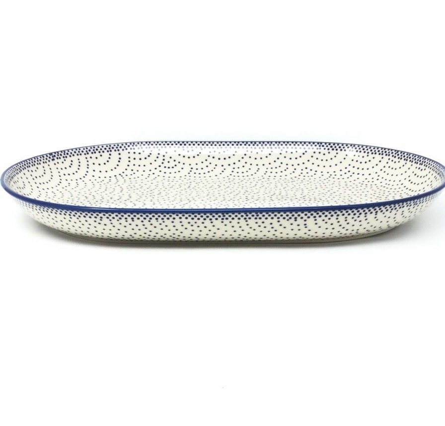 Platters, Servers, And Trays * | Janelle Imports Lg Oval Platter In Simple Elegance