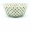 Bowls * | Janelle Imports Lg Retro Bowl In Black Polka-Dot