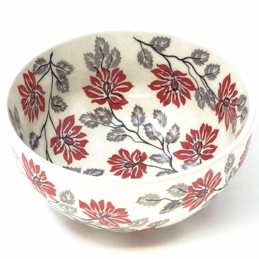 Bowls * | Janelle Imports Soup Bowl 24 Oz In Red & Gray