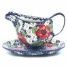 Table Accessories * | Janelle Imports Gravy Boat W/Tray 1 Qt In Endless Garden