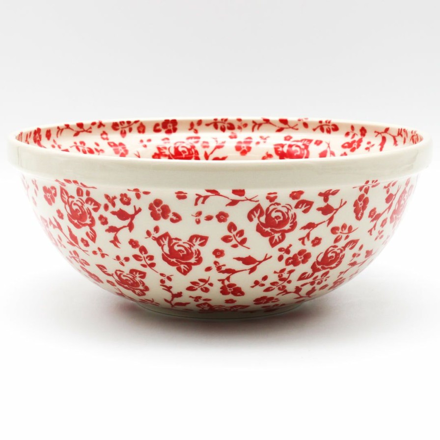 Bowls * | Janelle Imports Round Bowl 64 Oz In Antique Red