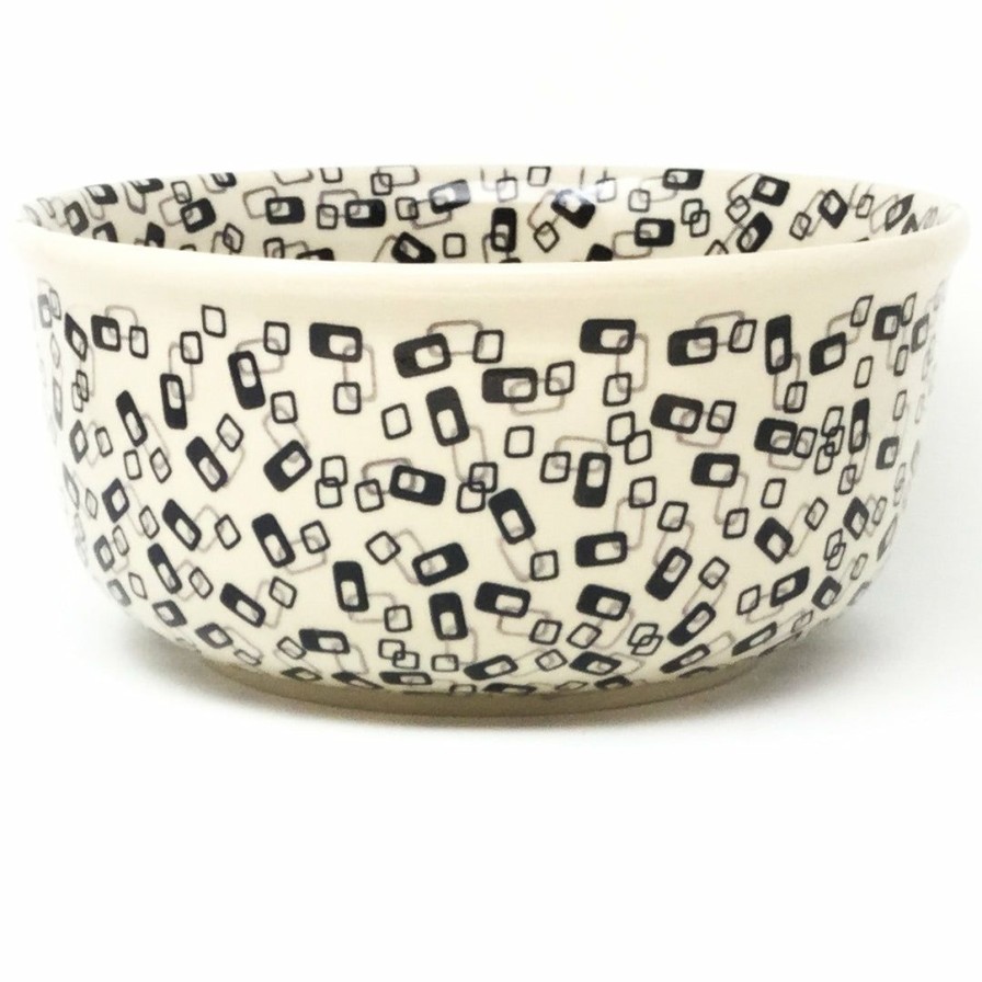 Bowls * | Janelle Imports Family Deep Bowl In Modern Gray & Black