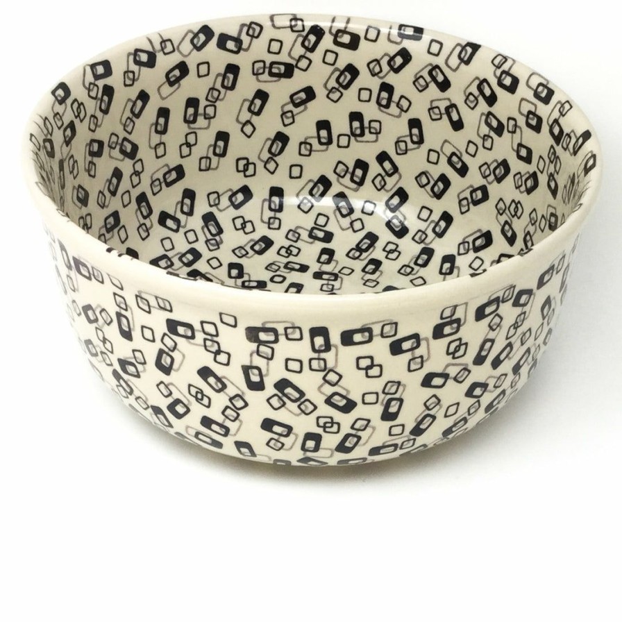 Bowls * | Janelle Imports Family Deep Bowl In Modern Gray & Black