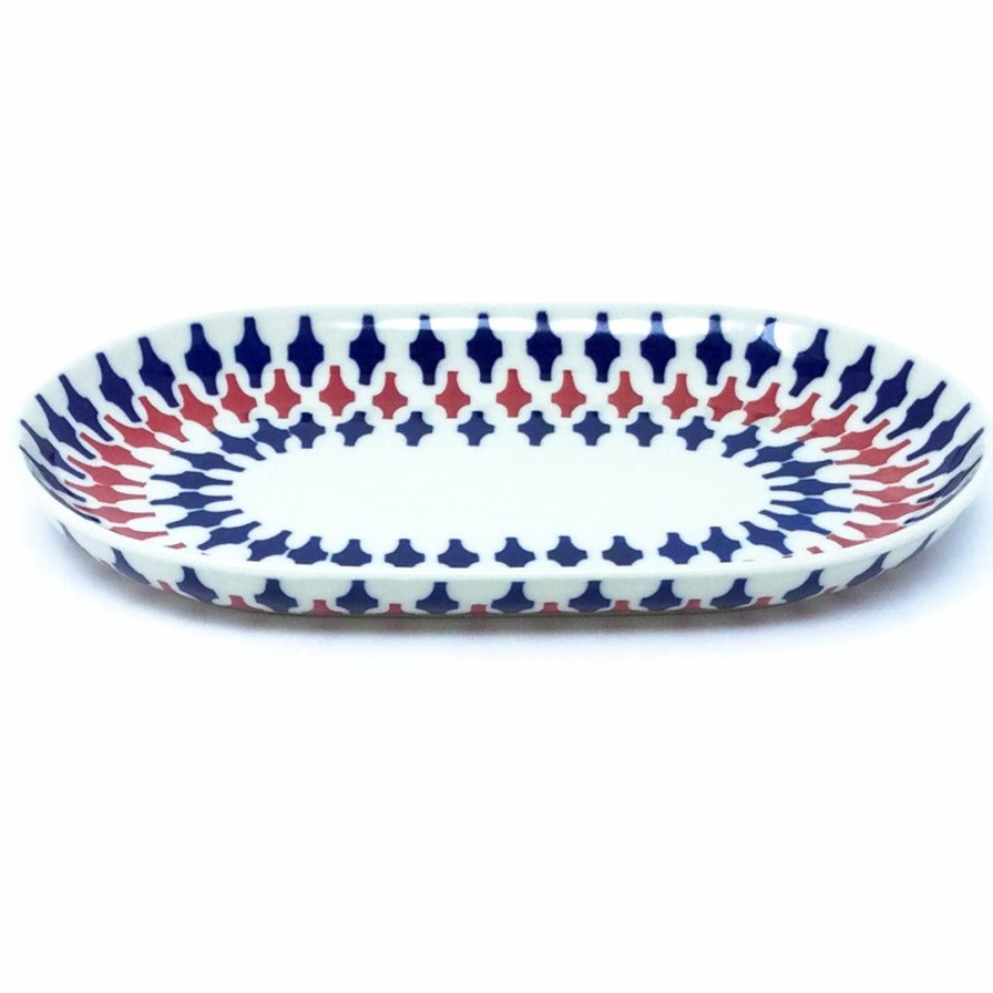 Platters, Servers, And Trays * | Janelle Imports Tiny Oval Platter In The Sixties