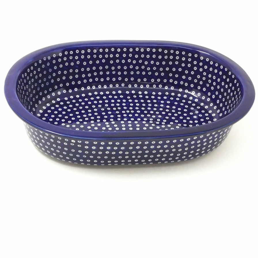 Bakeware * | Janelle Imports Lg Oval Baker In Blue Elegance