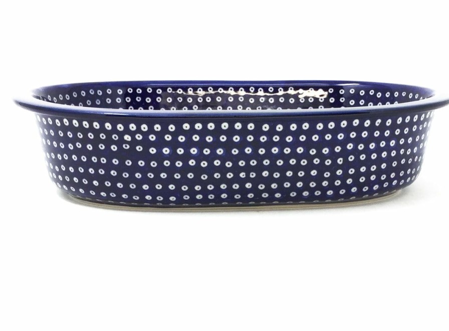 Bakeware * | Janelle Imports Lg Oval Baker In Blue Elegance