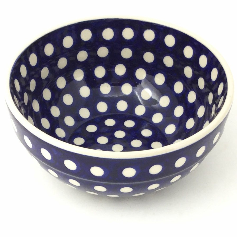 Bowls * | Janelle Imports Soup Bowl 24 Oz In White Polka-Dot