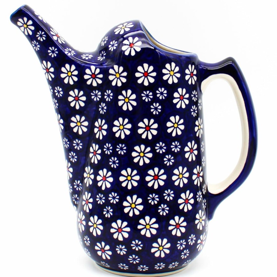 Home Decor * | Janelle Imports Watering Pitcher 2 Qt In Flowers On Blue