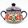 Table Accessories * | Janelle Imports Family Style Sugar Bowl 14 Oz In Red Poppies