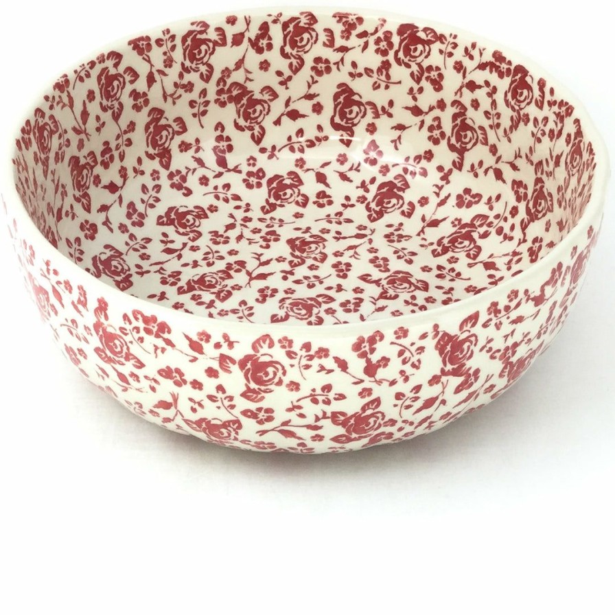 Bowls * | Janelle Imports Family Shallow Bowl In Antique Red