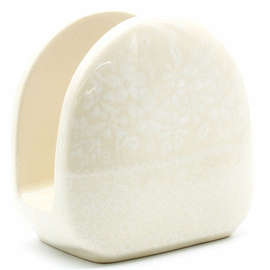 Table Accessories * | Janelle Imports Napkin Holder In White On White