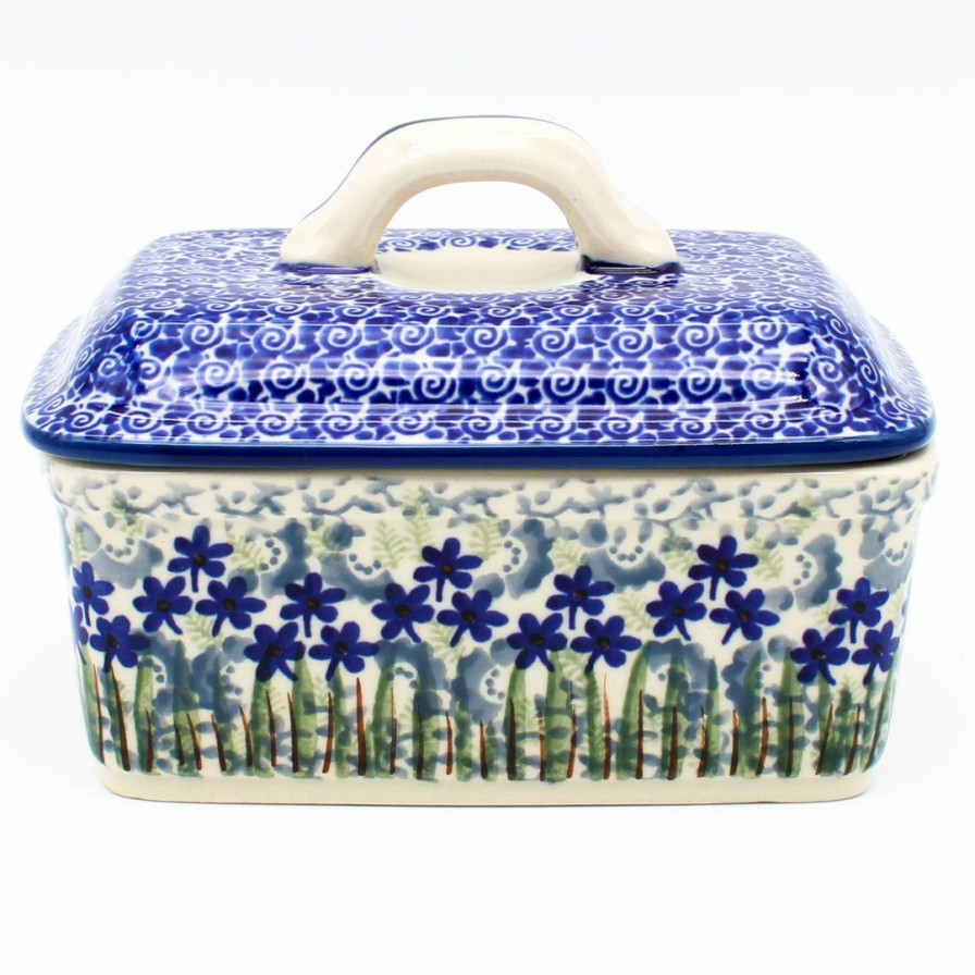 Table Accessories * | Janelle Imports Butter Box In Alpine Blue