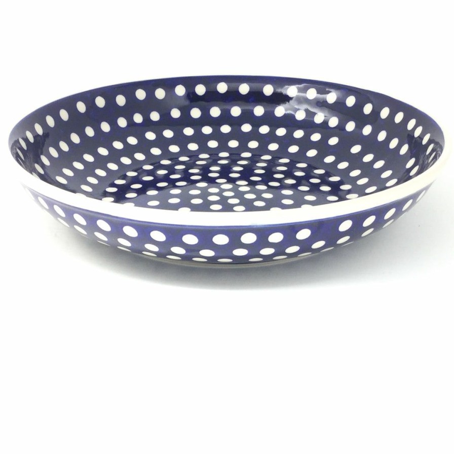 Bowls * | Janelle Imports Lg Pasta Bowl In White Polka-Dot