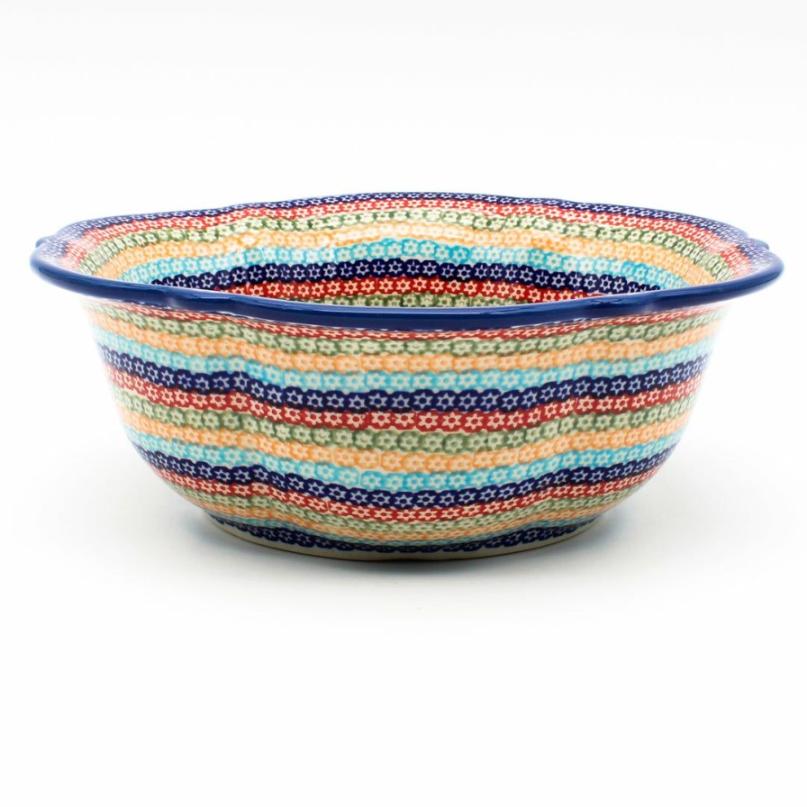 Bowls * | Janelle Imports Sm Retro Bowl In Multi-Colored Flowers