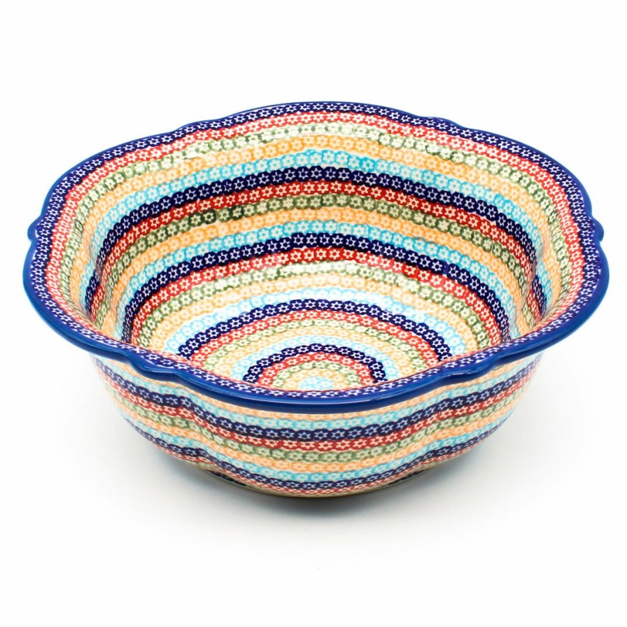 Bowls * | Janelle Imports Sm Retro Bowl In Multi-Colored Flowers