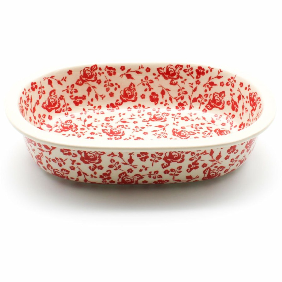 Bakeware * | Janelle Imports Sm Oval Baker In Antique Red