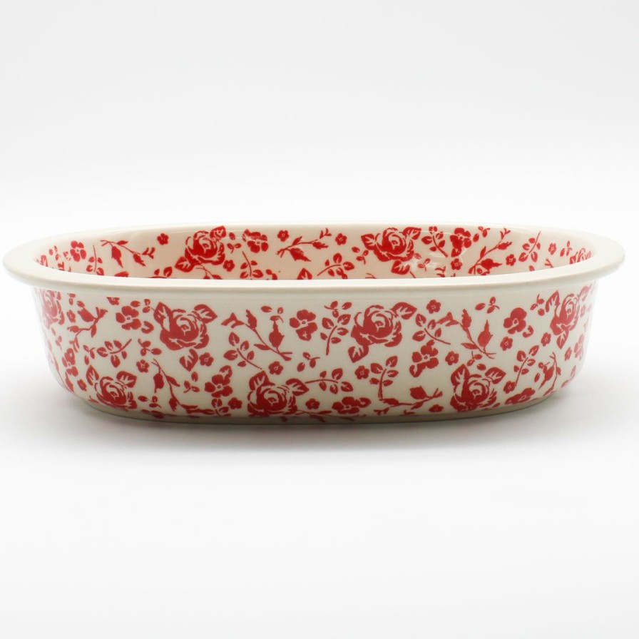 Bakeware * | Janelle Imports Sm Oval Baker In Antique Red