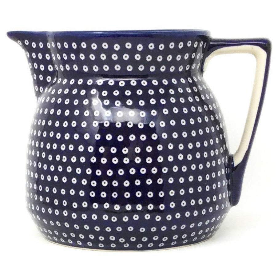 Home Decor * | Janelle Imports Wide Pitcher 1.7 Qt In Blue Elegance