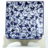 Plates * | Janelle Imports Square Luncheon Plate In Blue Butterfly