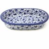 Bakeware * | Janelle Imports Lg Oval Baker In Blue Butterfly