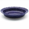 Platters, Servers, And Trays * | Janelle Imports Md Deep Basia Server In Blue Elegance