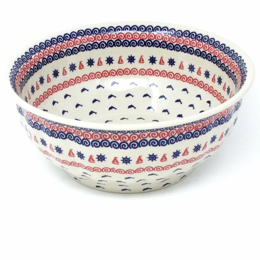 Bowls * | Janelle Imports Scalloped Bowl 128 Oz In Blue Helm