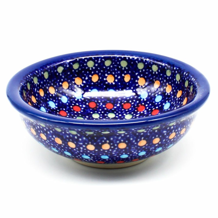 Bowls * | Janelle Imports Shallow Soy Bowl In Multi-Colored Dots