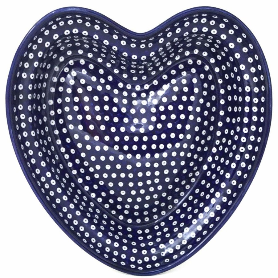 Home Decor * | Janelle Imports Lg Hanging Heart Dish In Blue Elegance