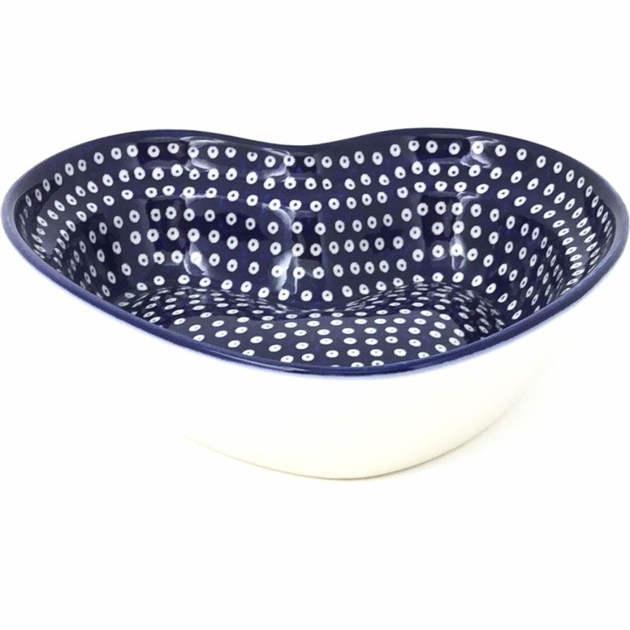 Home Decor * | Janelle Imports Lg Hanging Heart Dish In Blue Elegance