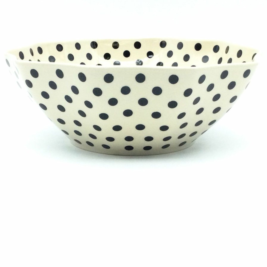 Bowls * | Janelle Imports Md New Kitchen Bowl In Black Polka-Dot