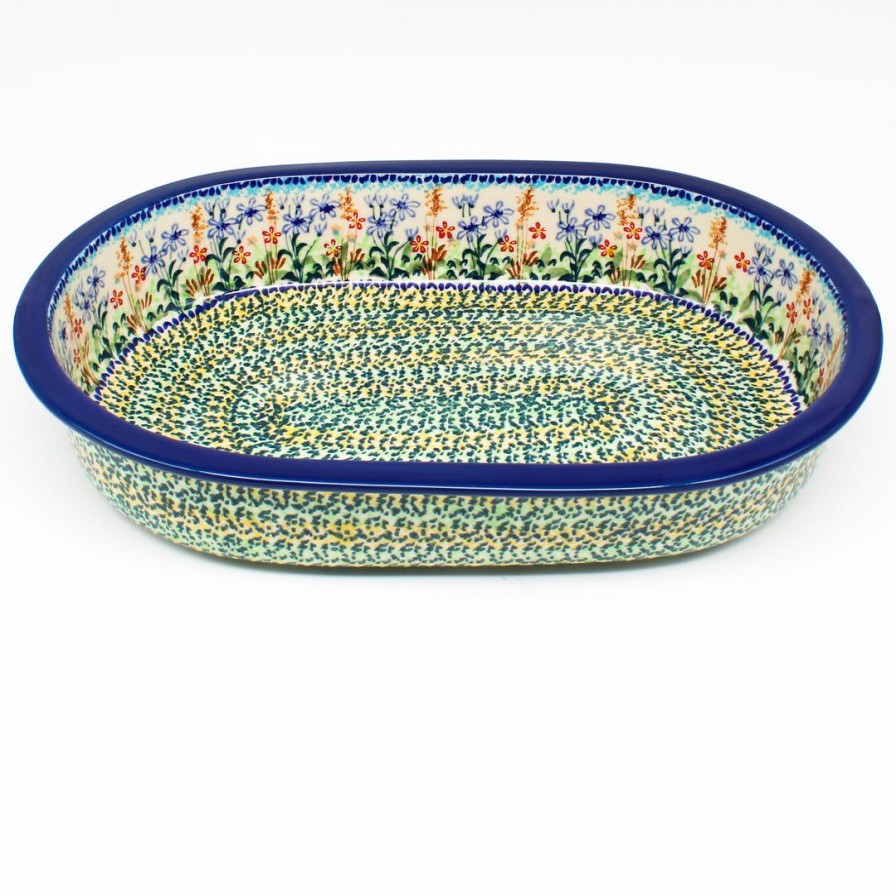 Bakeware * | Janelle Imports Lg Oval Baker In Country Spring