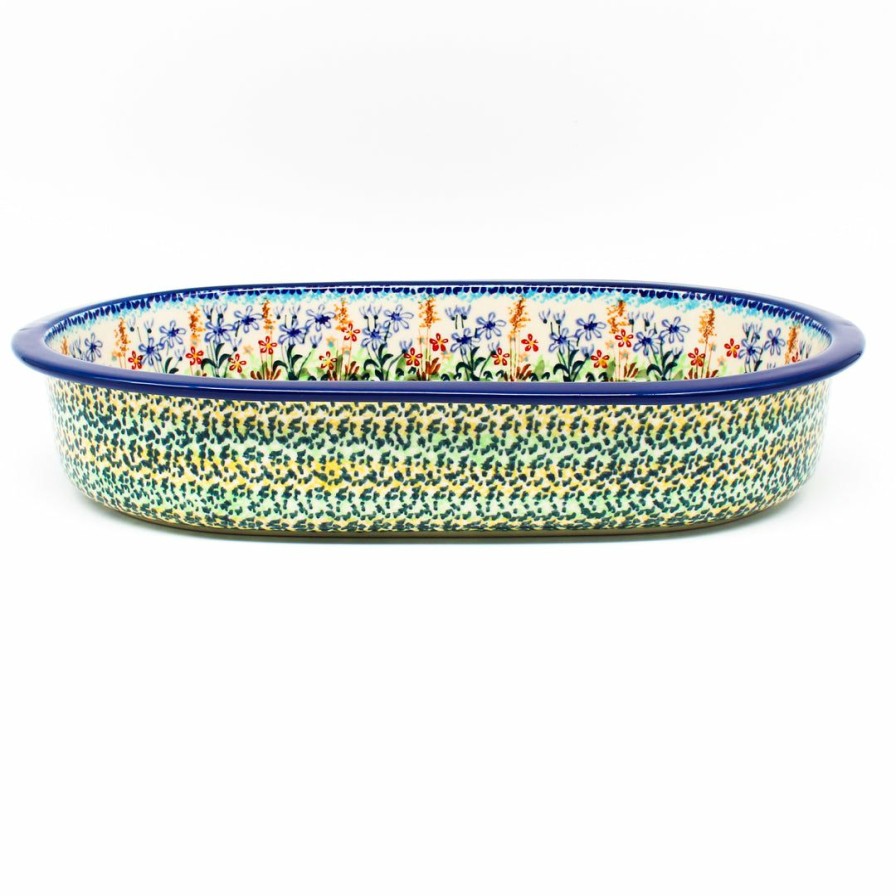 Bakeware * | Janelle Imports Lg Oval Baker In Country Spring