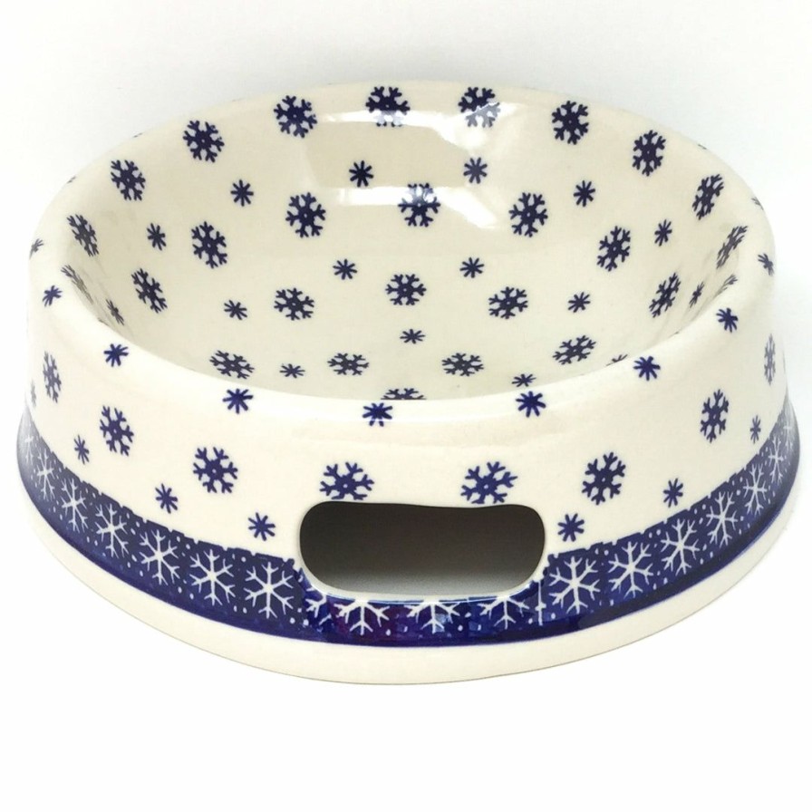 Bowls * | Janelle Imports Lg Dog Bowl In Snowflake